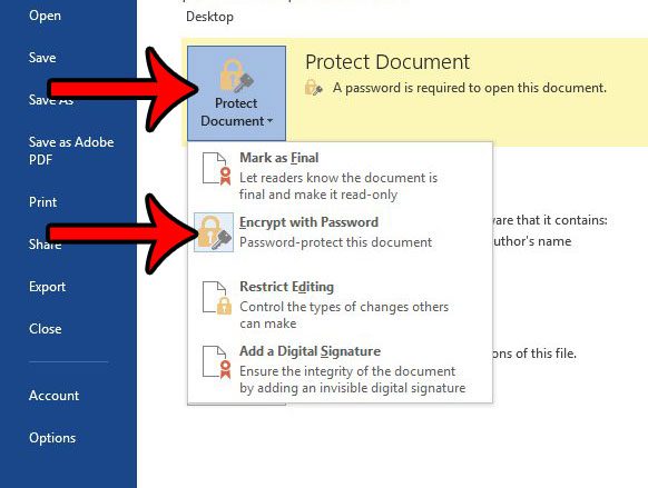 how to remove a password from a word document