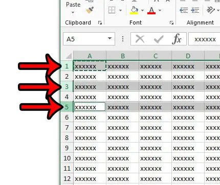 select multiple rows