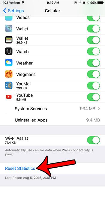 How to Check iPhone App Data Usage in iOS 9 - 47