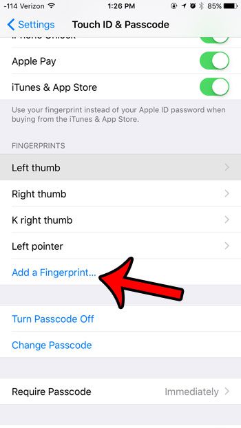 add a fingerprint