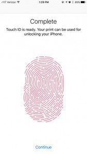 update or remove touch id fingerprint