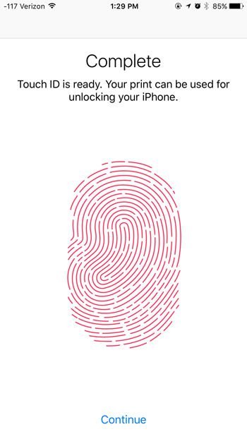 update or remove touch id fingerprint