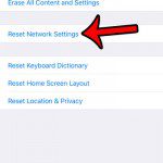 reset network settings on iphone 6
