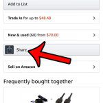 share a product link from the amazon iphone app