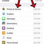 what is using iphone 6 storage