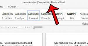 word 2013 document in compatibility mode