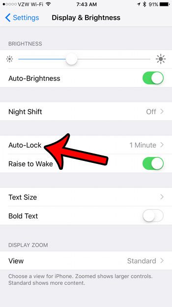How to Change Auto Lock on the iPhone 6 - 58