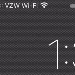 vzw wifi at top of iphone screen