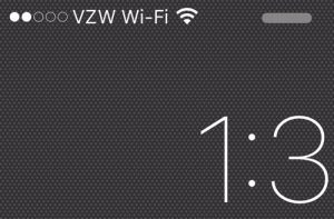 vzw wifi at top of iphone screen