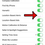 turn off location-based alerts