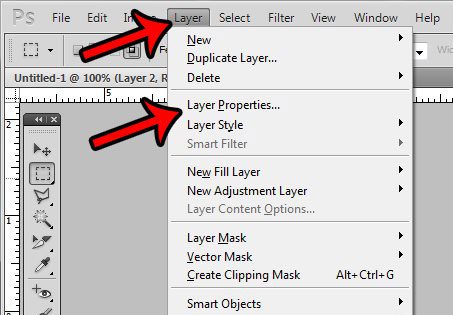 click layer, then layer properties