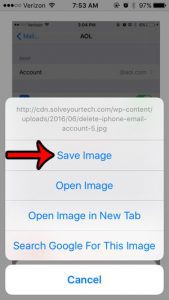 save picture in chrome on iphone