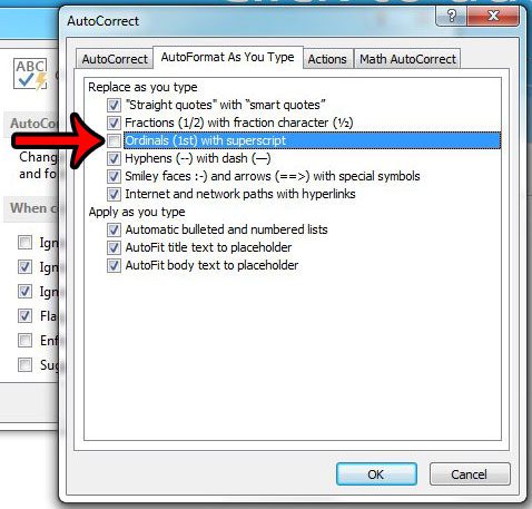 how to turn off superscript in powerpoint 2013