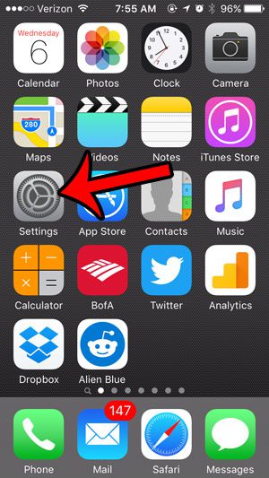 iphone 5 settings menu