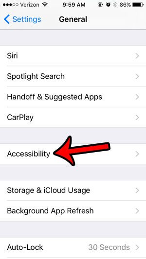 Open the Accessibility menu
