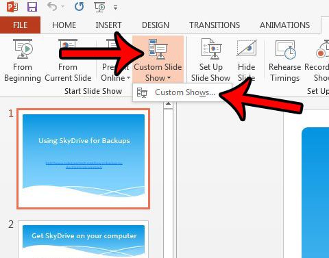 only show some slides in powerpoint 2013