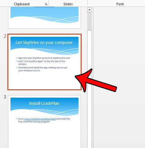 hide background for one slide in powerpoint 2013 - step 1