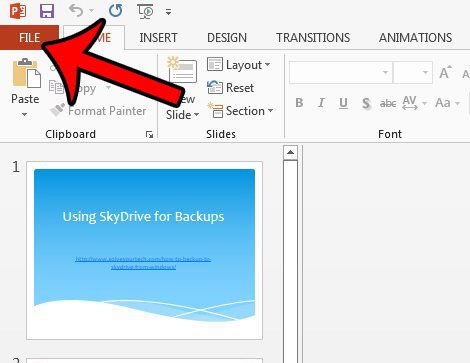 powerpoint 2013 remove popup toolbar - step 1