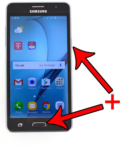 how to take a screenshot with the Samsung Galaxy ON5
