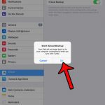 start backing your iPad up in iCloud