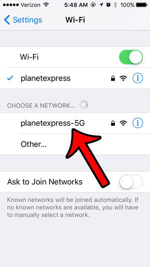 connect to a wi-fi network on an iphone