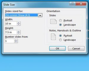 where is page setup in powerpoint 2013