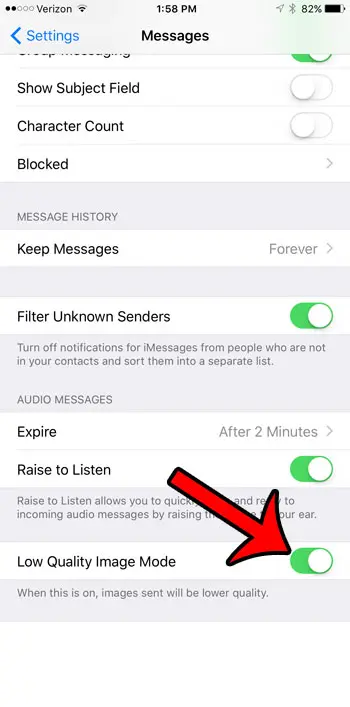 How to Send Lower Quality Pictures in Text Messages on Your iPhone 7 - 81