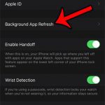 how to turn off background app refresh on the iphone 7