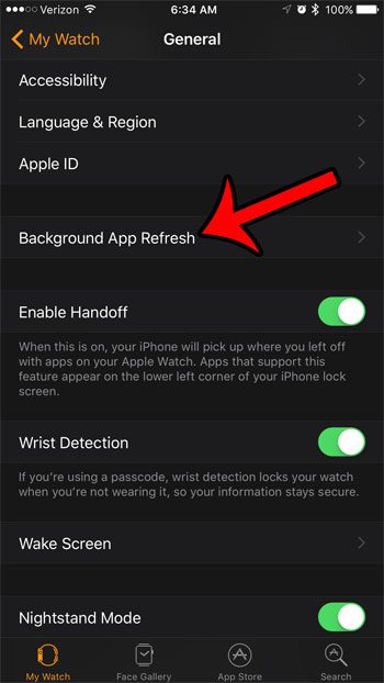how to turn off background app refresh on the iphone 7