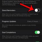 turn off stand reminders on the apple watch