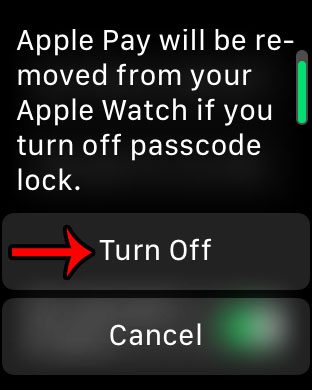 select the Turn Off option