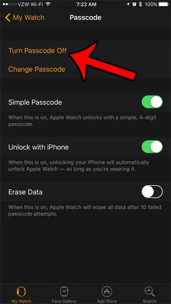 How to Turn Off the Passcode on the Apple Watch - 5