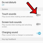 how to turn off touch sounds on the samsung galaxy on5
