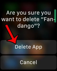 how to delete an app on the apple watch