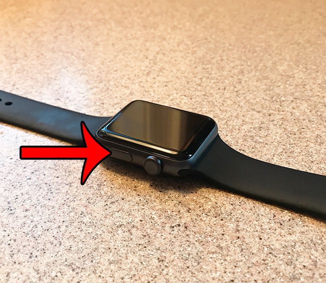 presione y mantenga presionado el botón lateral para apagar Apple Watch
