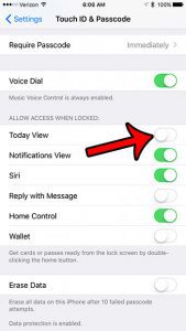 how to remove the iphone 7 lock screen widgets
