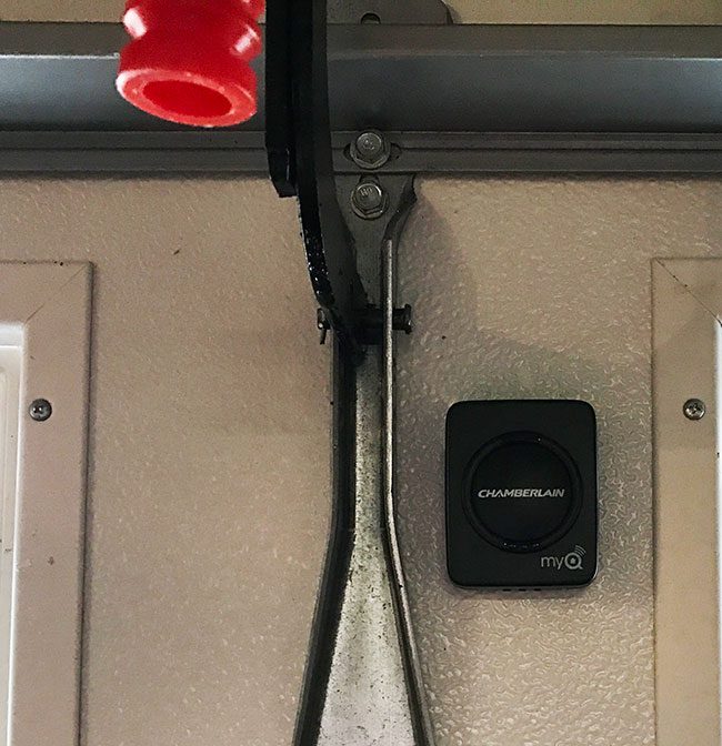 myq garage door sensor installed