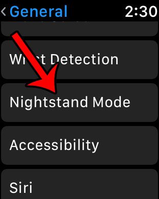 select nightstand mode