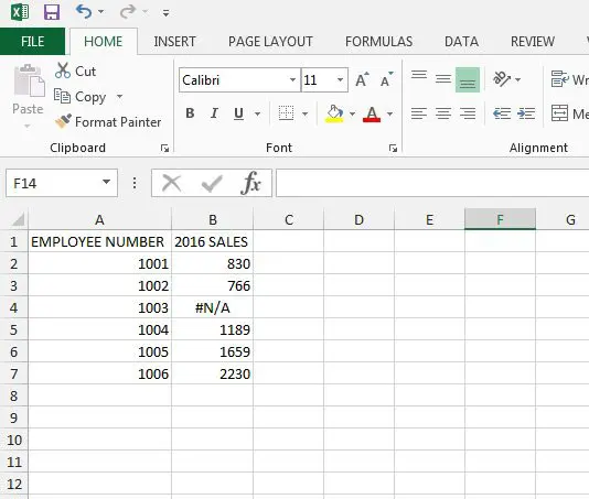 open a spreadsheet with a vlookup error