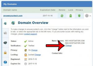 how to change the name servers for a hostgator domain