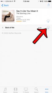 how to download a purchased song in iOS 10
