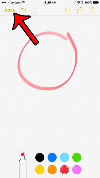 how to draw in a note on an iPhone 7