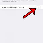 how to stop auto-playing text message effects on an iphone 7