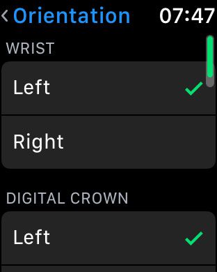 how to change the apple watch face orientation directly on the watch