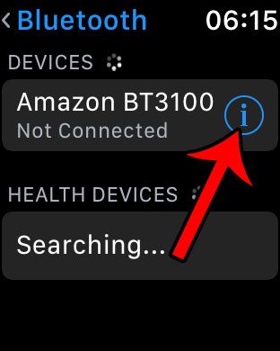 tpa the i next to the bluetooth device to delete