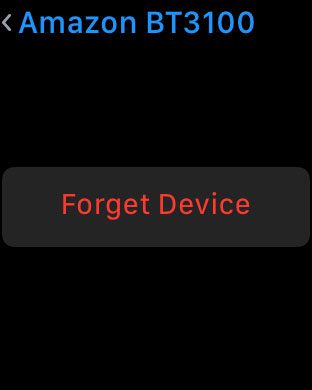 how to delete a bluetooth device on an apple watch