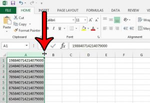 how to stop showing tracking numbers as scientific notation in excel 2013