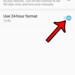 how to use the 24 hour clock format on the galaxy on5