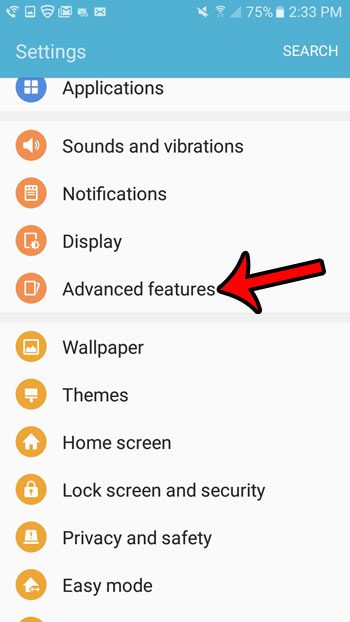 select advanced features