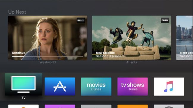 there is no spotify or amazon prime app for the apple tv